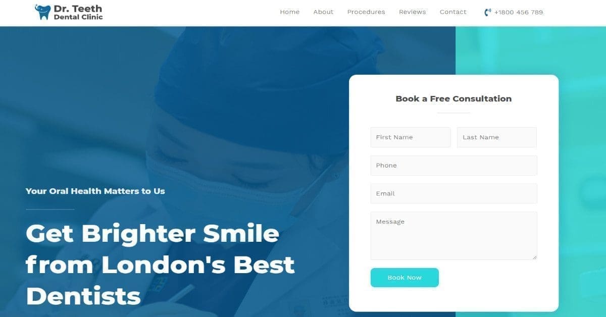 Dentist Clinic WordPress Free Templates Reason Hosting
